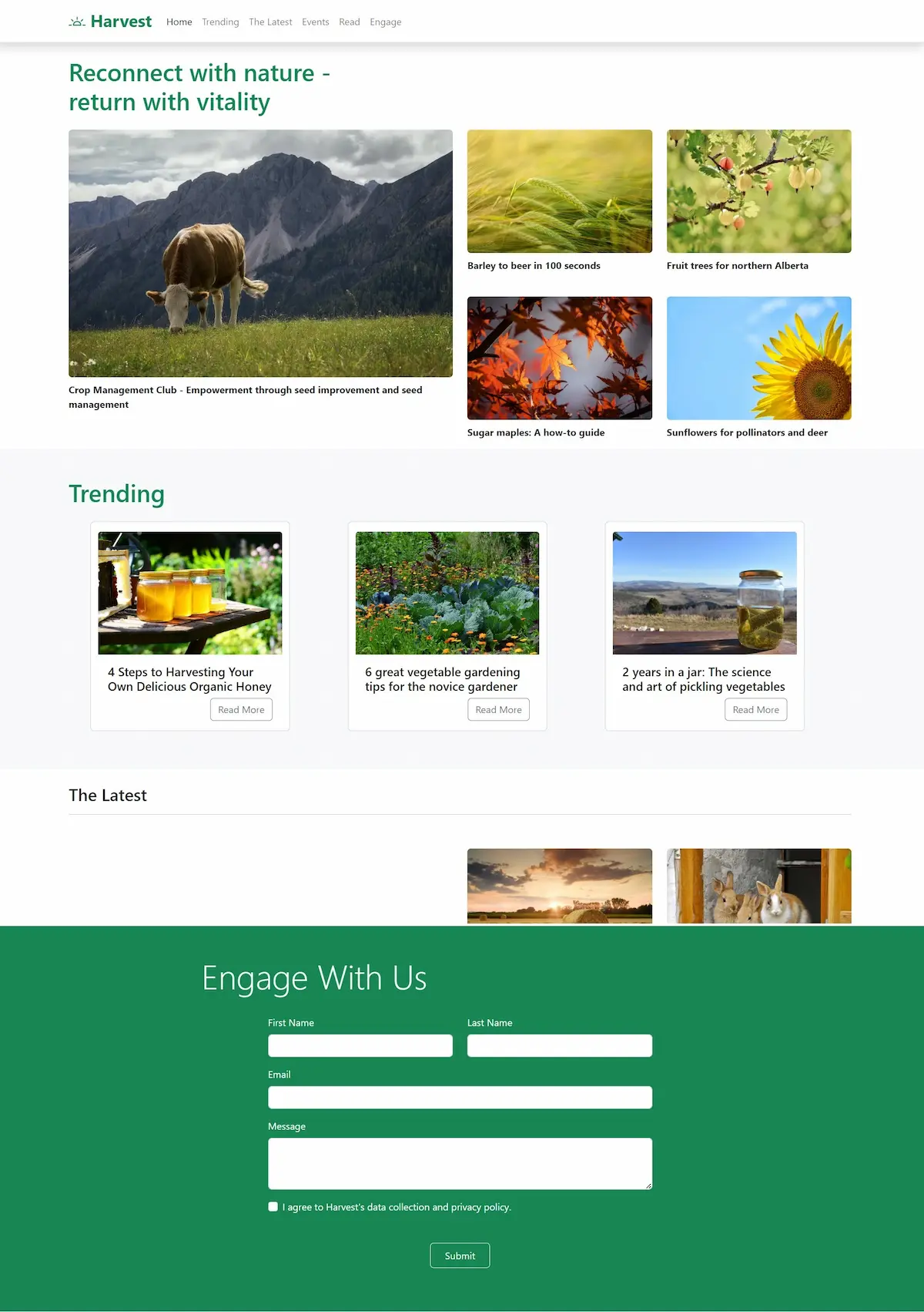 A website about farming and nature.