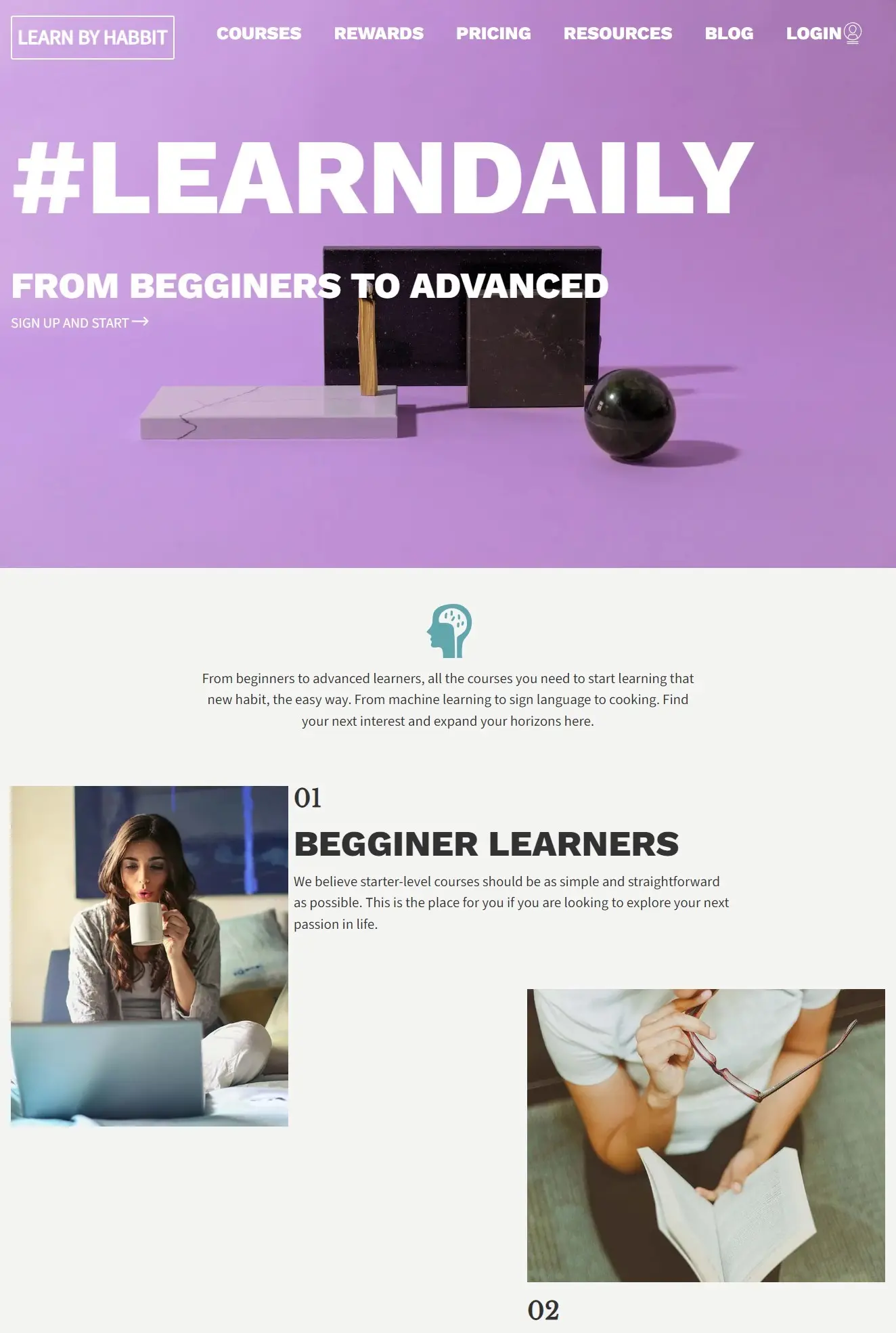 A website about the habbit of learning daily.