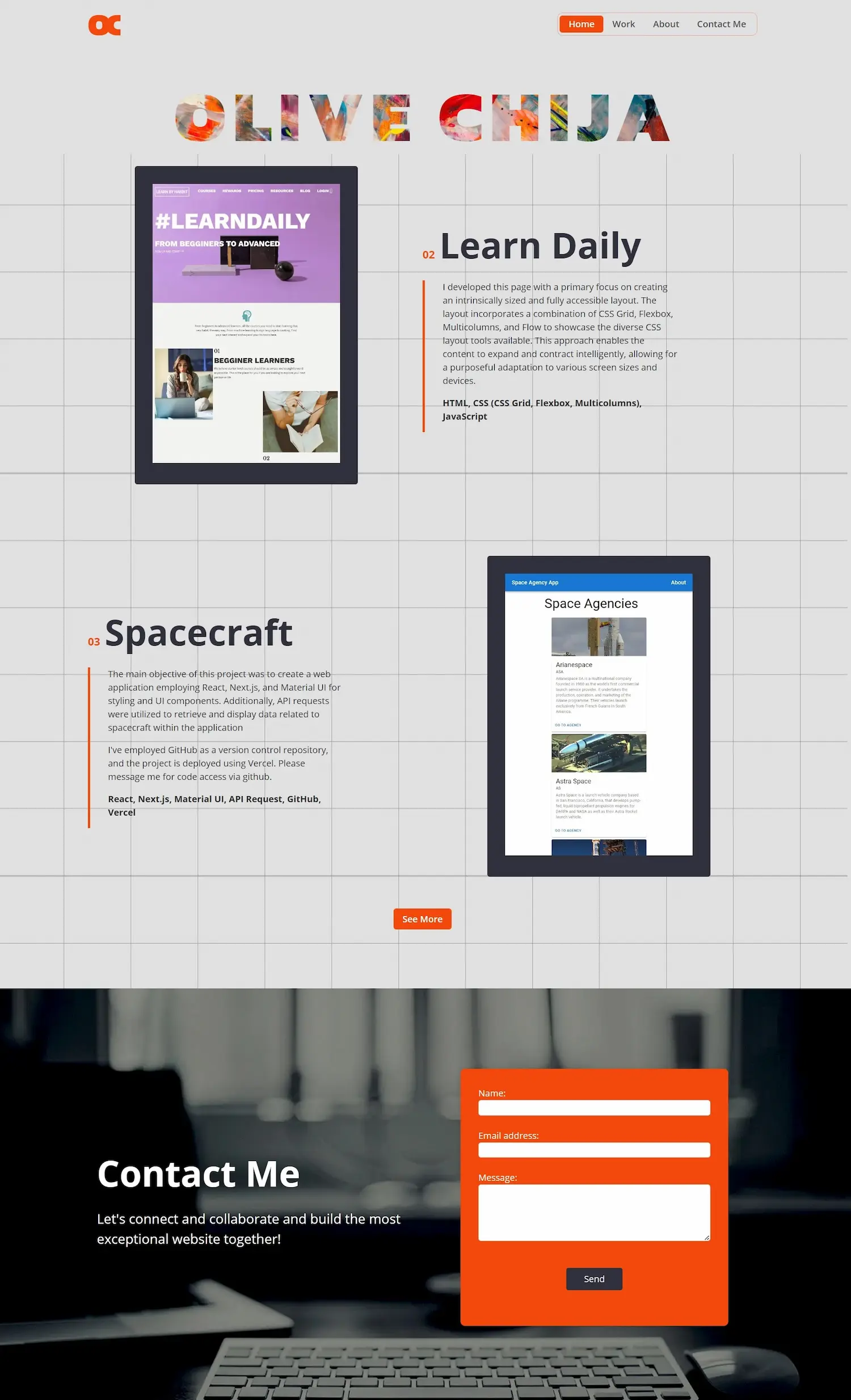 Olive Chija's portfolio project.