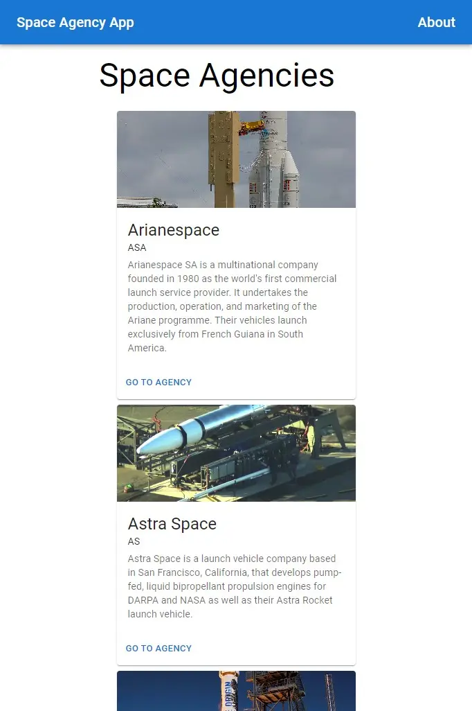 A website about spacecraft and space agencies.